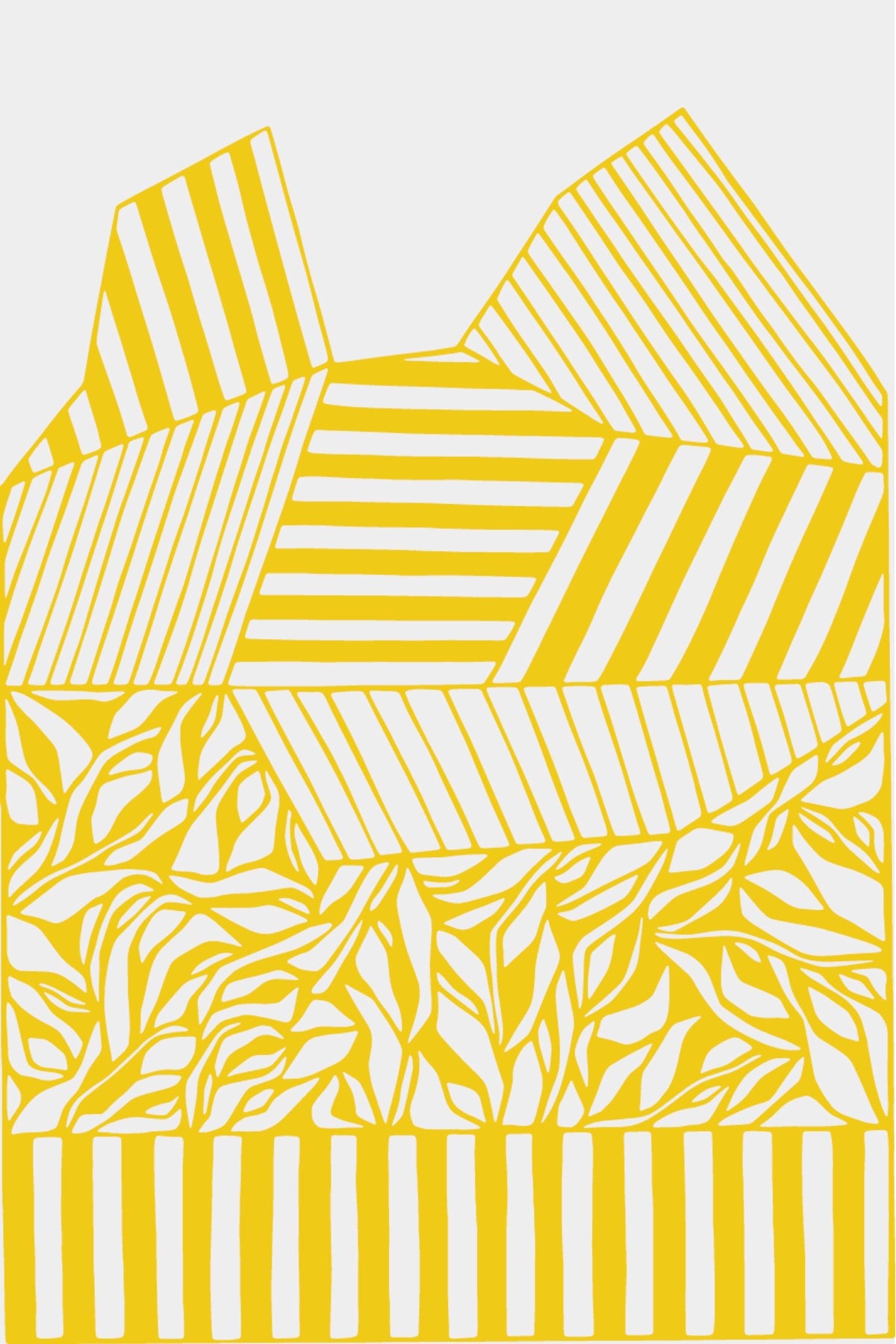 Corn Yellow Rectangle Papercut A3 Geometric Rectangle Corn Yellow | STUDIO ABOUT – Studio ...