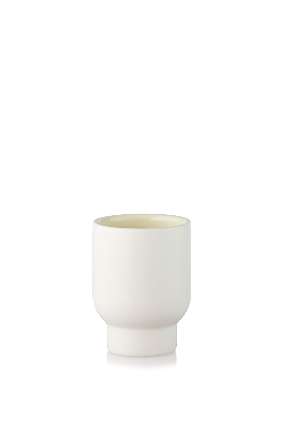 CLAYWARE, CUP, TALL, 2 STK, IVORY/YELLOW