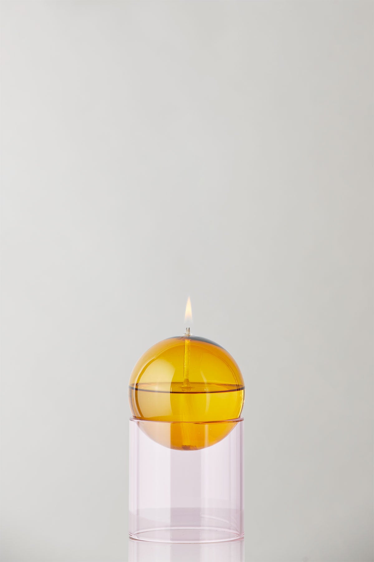 STANDING OIL BUBBLE, HIGH TUBE, AMBER